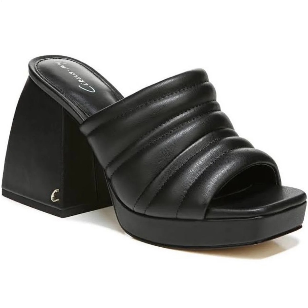 Chunky black mules -Marlie black Circus NY 6.5.